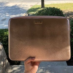 Rose Gold Metallic Kate Spade Laptop Sleeve